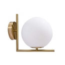 COPPER | Nordic Gold L-Shaped Glass Ball Wall Lamp