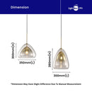 Royal | Gold Double Glass Pendant Lamp