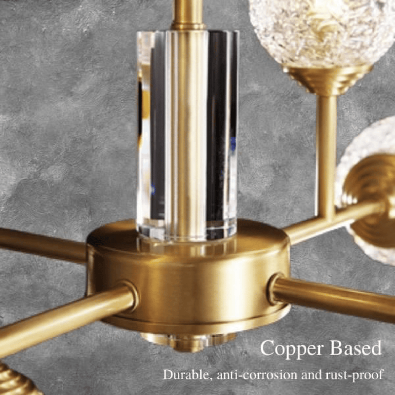 KRYSTAL | Candelier Kap Lampu Bola Kristal Kaca