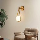 TEMBAGA | Reka Bentuk Titisan Air Nordic Lampu Dinding Glob Kaca Frosted