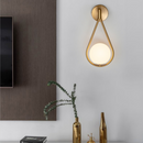 TEMBAGA | Reka Bentuk Titisan Air Nordic Lampu Dinding Glob Kaca Frosted