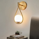 TEMBAGA | Reka Bentuk Titisan Air Nordic Lampu Dinding Glob Kaca Frosted