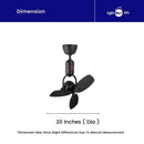 DEKA MS20 20" DC Motor Dual Mounting Designer Fan