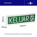 KELUAR SIGN | TR-408 Box Up Emergency Exit Light