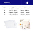IWACHI | Square Recessed Ceiling Panel Downlight