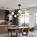 LUNERIA | Flat Galaxy Golden Chandelier