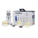 AOne | Plug N Play E27 LED Filament Smart Bulb Set Of 3 with Remote Controller