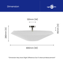BOVER | Lampu Siling Semi Flush
