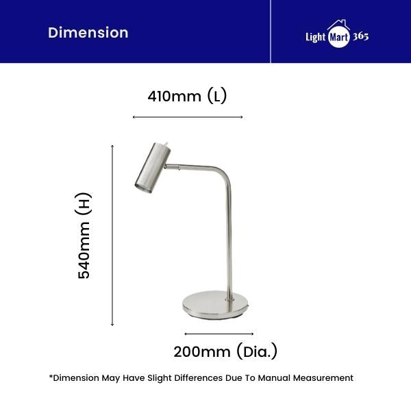 VIRRMO Metal Silver Desk Lamp
