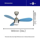DREAM | Wiwi 3 Blades Kids Room Ceiling Light Fan