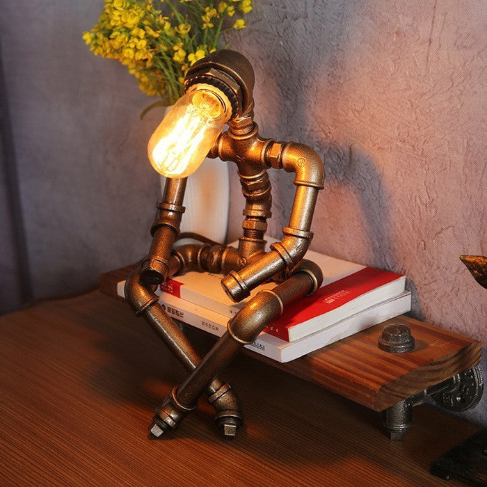 DREAM | Loft Retro Steampunk Table Lamp (Sitting Man)
