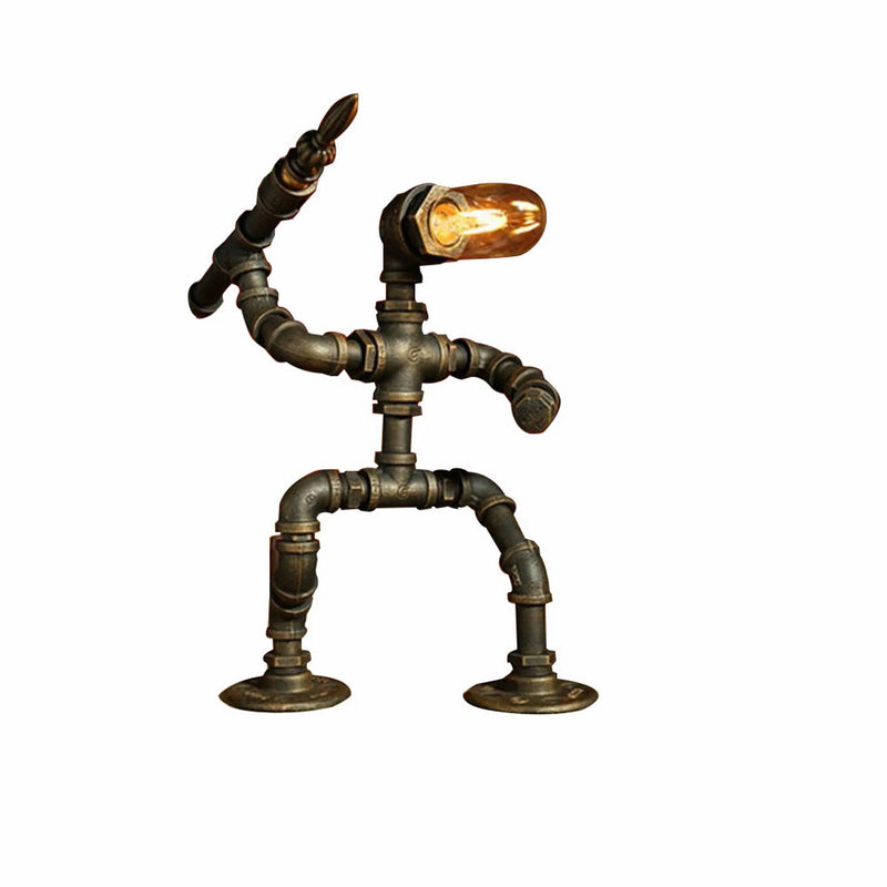 IMPIAN | Lampu Meja Steampunk Loft Retro (Rocket Man)
